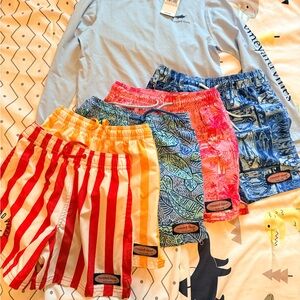 Vineyard Vines Kids Swim Trunks Set - Red, Yellow, Blue, Pink